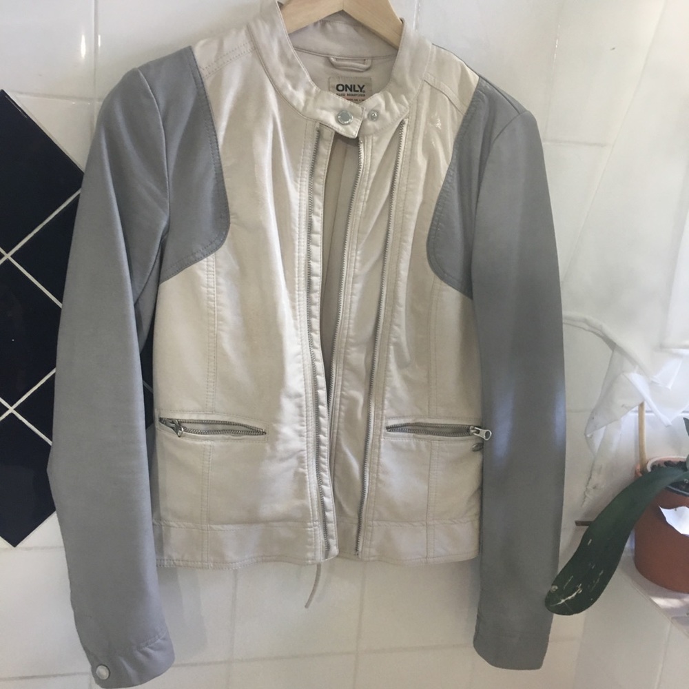 faux leather jacket